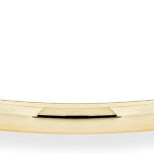 925 Sterling Silver or 18K Gold Plated Italian 4mm Open Cuff Polished Bangle Bra